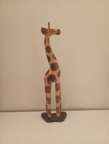 Wooden giraffe carving - giraffe,