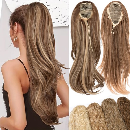 Drawstring ponytail clip - clip, in