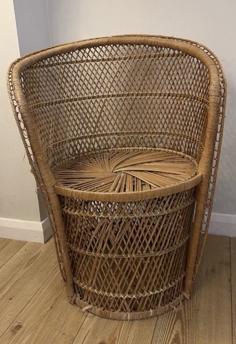 Vintage wicker peacock - vintage,