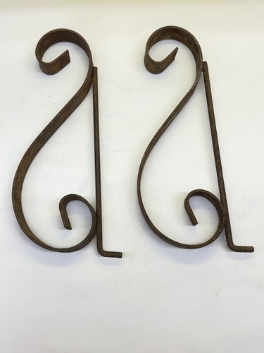 Antique pair wrought iron - antique,