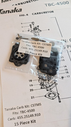 Tanaka tbc 4500 walbro - walbro, wyl-9