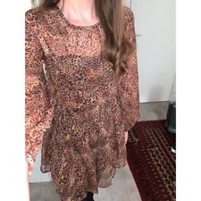 Brown Animal Print Dress