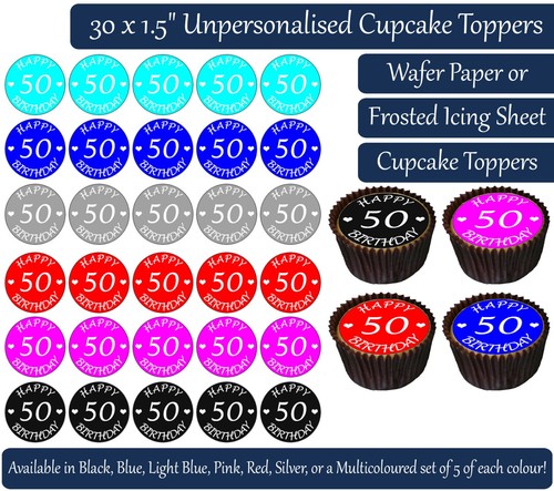 Happy 50th birthday cupcake - happy,