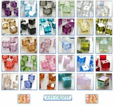 3pcs Swarovski Crystal Beads 5601 Cube 4mm * Many Colours *
