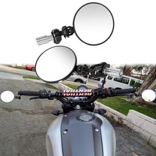 Pair 7/8" 22mm Flodable Bar End Mirrors Round For Suzuki Bandit 600 1200 1250S