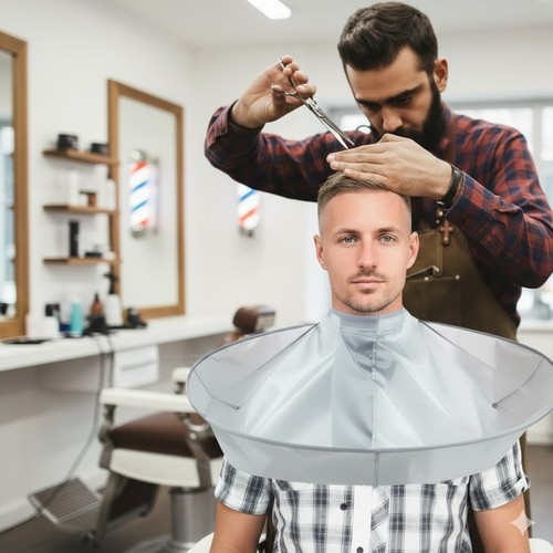 Hair cutting cloak - hair, umbrella