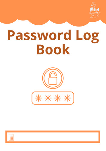 Password log book - book, a5