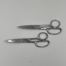 Vintage Gingher Chrome Fabric Scissors – Lot of 2 – Made in Brazil
