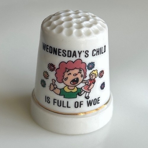 Vintage porcelain thimble - vintage,