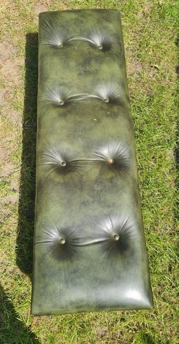 Green leather chesterfield - green,