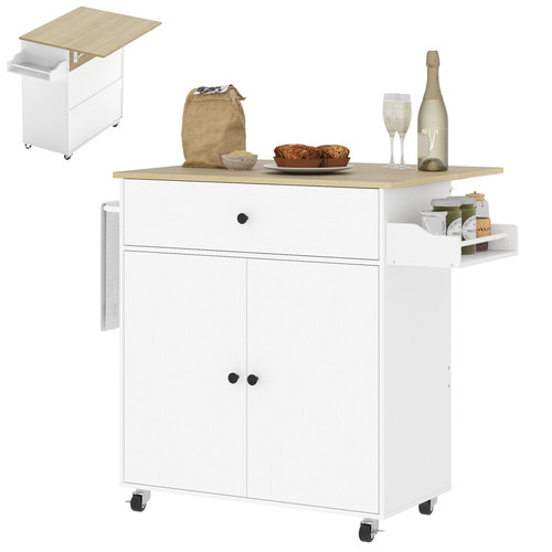 Kitchen island cart - cart, oak