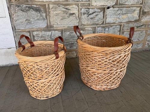 Pair large woven wicker - large,