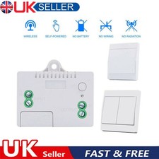 433MHz Wireless Kinetic Self-powered No Battery Wall Switch 220V Light Switch UK
