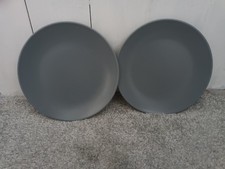 IKEA Matte Blue Gray Stoneware SET of 2 Side Plates