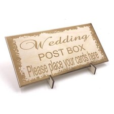 Wooden Wedding signs Plaques, Gift Present Wedding Post Box LPS-3