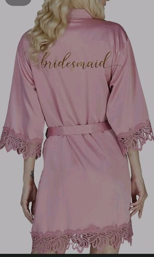 Bridesmaid robe silk satin - bridesmaid,