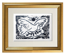 Pablo Picasso Original linocut hand signed printed from original block