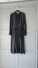 LK Bennett Gunmetal Lame Midi Dress. Size 12, RRP £329