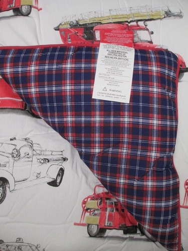 Red truck kids 4pc white - truck,