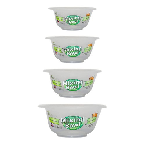 Plastic mixing bowl - mixing, clear