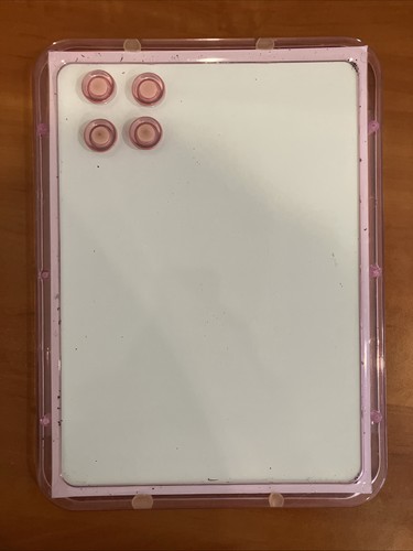 Pink dry erase whiteboard - erase,