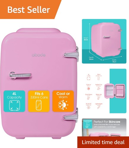 Portable pink mini - portable, fridge