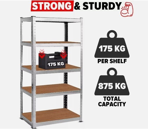 Silver garage shed racking - garage,