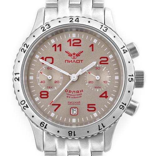 Poljot 3133 chronograph pilot - chronograph,