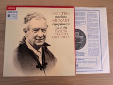 Decca SXL 6879 Britten Conducts Mozart Symphonies 25 & 29 NM 
