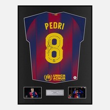 Framed Pedri Signed Barcelona