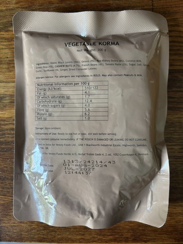 British army mod mre - british,