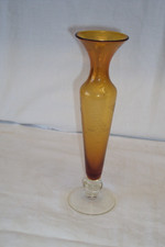 Antique Amber Glass 8" Bud