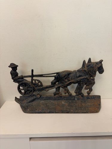 Vintage cast iron horse - iron,