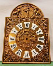 VINTAGE CAST BRASS WALL CLOCK FACE TEMPUS FUGIT