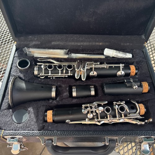 Black clarinet with - with, case