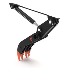 Hydraulic Power Thumb Grip Talon Grab for 10-1 5 Ton Excavator / Digger 4 Tines