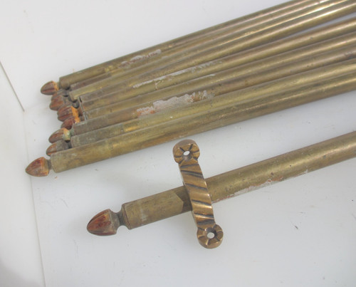 Antique brass stair rods x11 - brass,