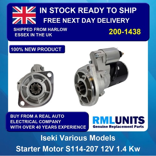 Starter motor for iseki ts1610 - for,