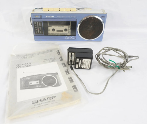 Vintage sharp blue radio - sharp,