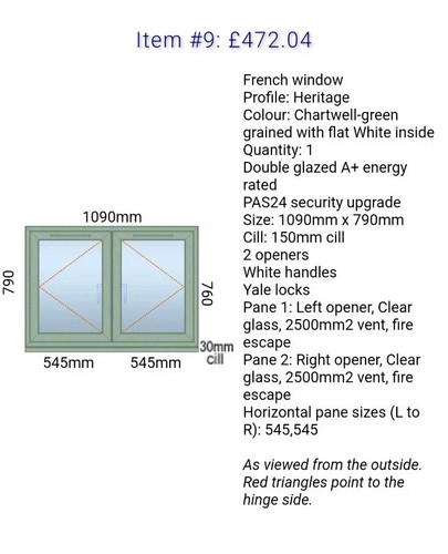 Upvc french window fire - upvc,