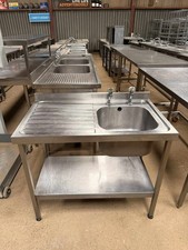 Commercial Stainless Steel Single Sink (100cm) Read Descrip for Delivery V713