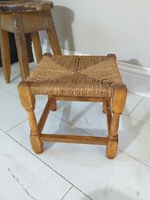 Vintage Footstool Golden Oak