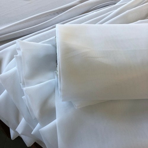 Meters white voile sheer - of,