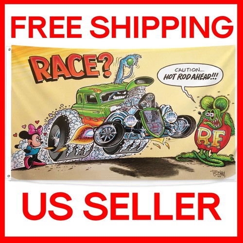 Rat fink flag - rat,