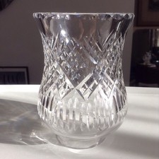 Vtg Cut Glass Stuart(?) Crystal Small Candle Lamp Smaller Size Shade Only
