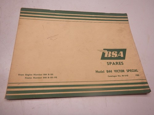 1968 bsa spares model b44 - 1968,