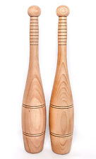 Indian Clubs, Wooden Clubs, Exercise Clubs, Medium - 2 Lb 6 oz / 1.2kg each club
