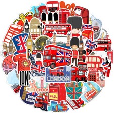 UK NEW LONDON Stickers For Hydro Flask 50X Cartoon Phone Laptop Car Cute Sticker