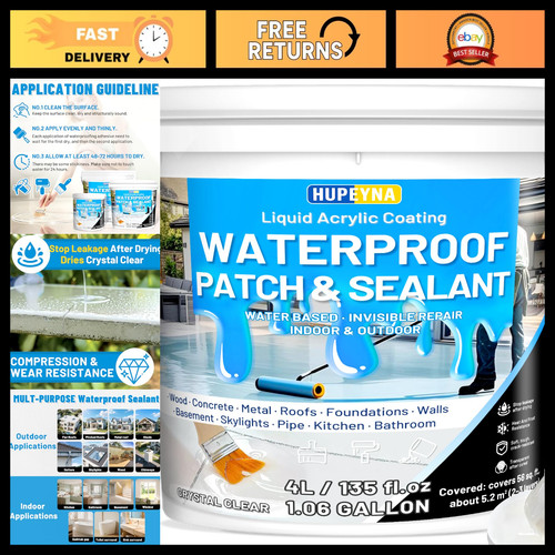 Liquid waterproof sealant - 4l,