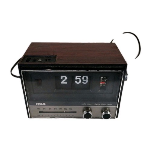 Vintage rca flip clock fm - clock, am/fm